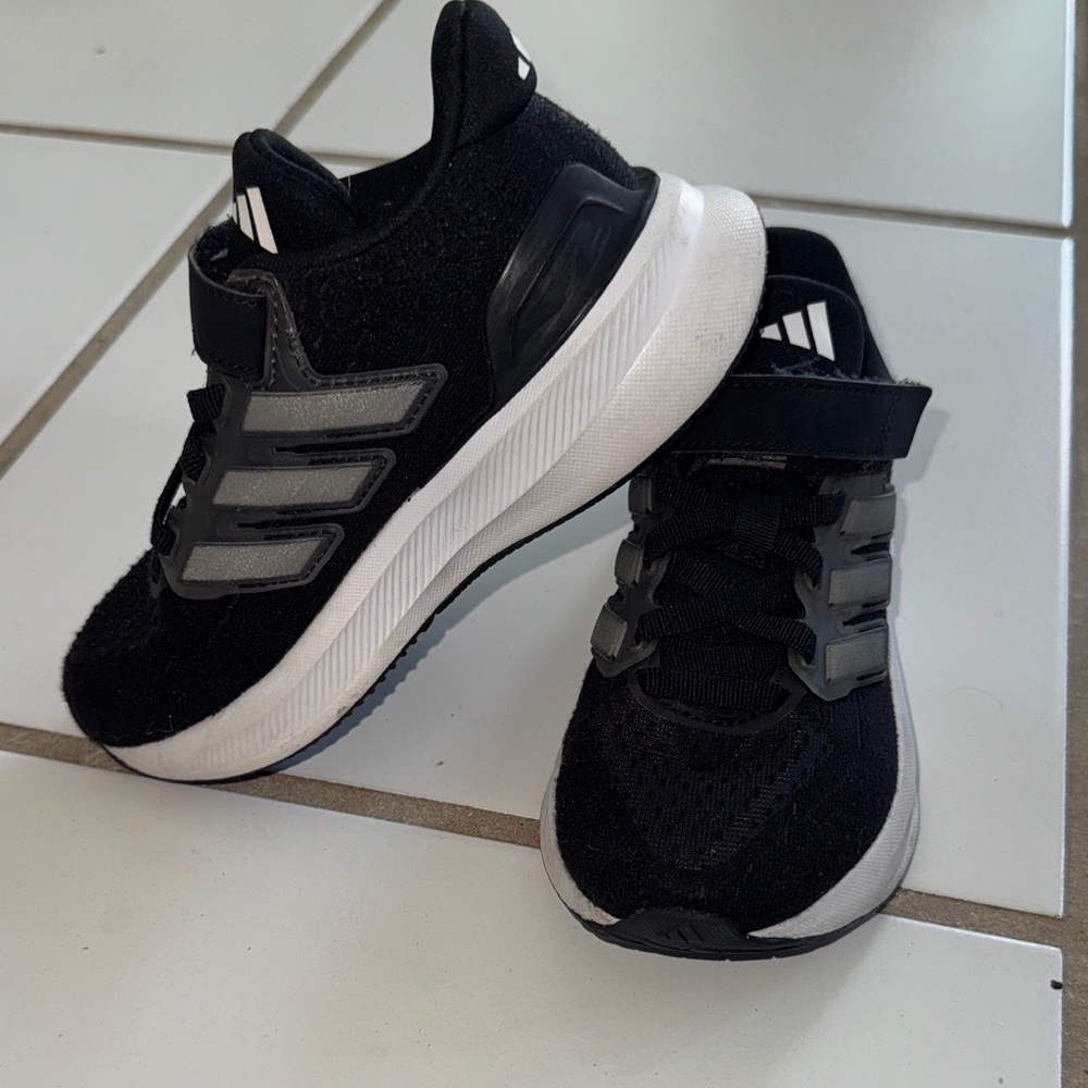 Adidas Kids Black and White Sneakers